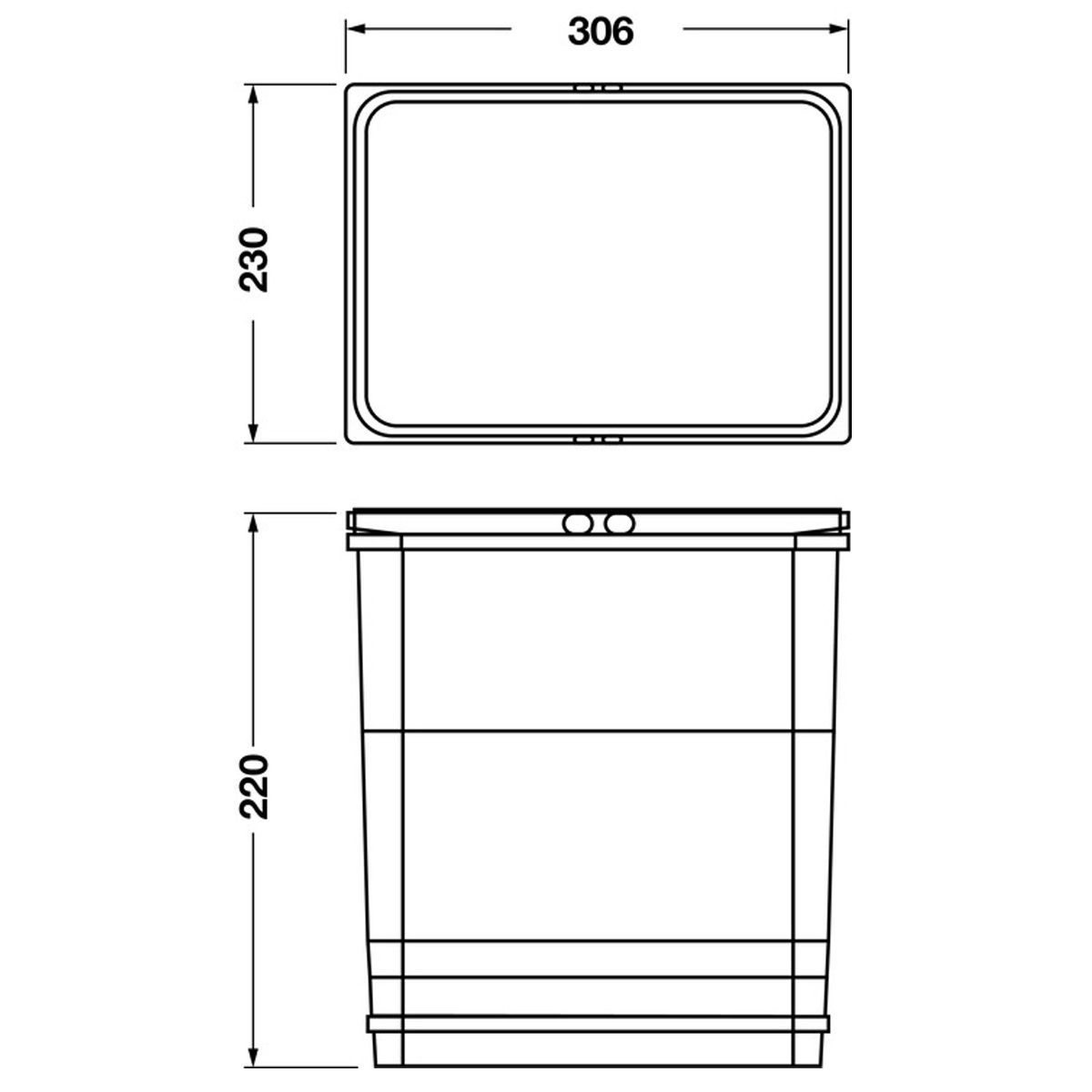 Ninka Waste Bin One2Five. 12 litre Replacement Bin - Image 2