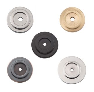 Cupboard Knobs Domed Backplates. Three Sizes. Nine Finishes