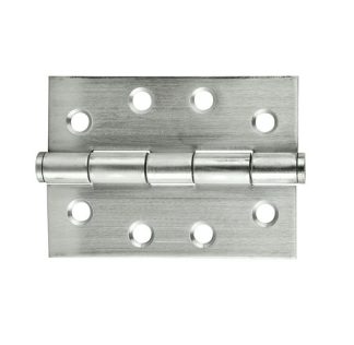 Butt Hinge - Stainless Steel - 85x60x2.0mm - Fixed Pin - Brushed