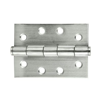 Butt Hinge - Stainless Steel -  85x60x2.0mm - Fixed Pin - Brushed