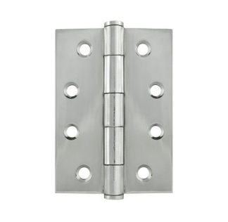 Butt Hinge - Stainless Steel - 100x75x2.5 mm - Fixed Pin - Brushed