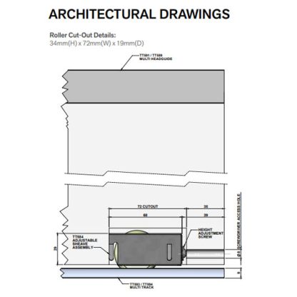 Robemaker Kit For Four Sliding Doors 2420mm Long White -Cowdroy P58136 - Image 3