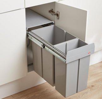 Wesco Waste System.  30Lt- Grey Bins