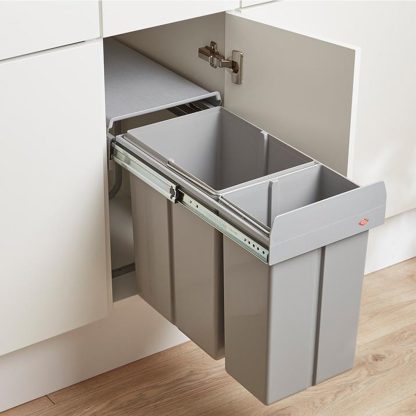 Wesco Waste System.  30Lt- Grey Bins