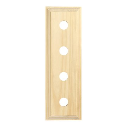 5424 - Switch Mounting Block Classic Quad Pine H90xL280mm.