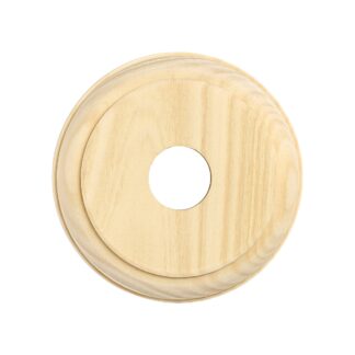 5440 - Switch Mounting Block Traditional Round Single Pine D90mm.