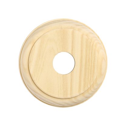5440 - Switch Mounting Block Traditional Round Single Pine D90mm.