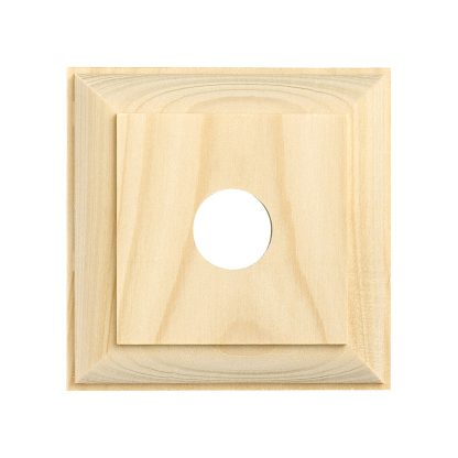 5441 - Switch Mounting Block Traditional Single Pine H90xW90mm.
