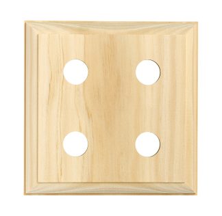 5445 - Switch Mounting Block Traditional Quad Pine H155xL155mm.