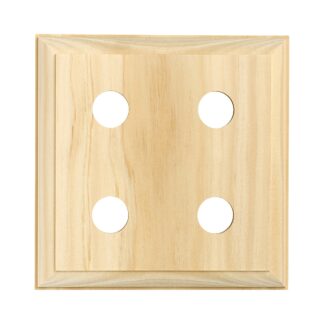 5445 - Switch Mounting Block Traditional Quad Pine H155xL155mm.
