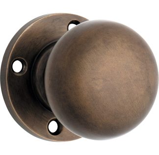 Tradco 0695 - Mortice Knob - Antique Brass - Retro Fit Knob for 54mm hole - 59mm(P)