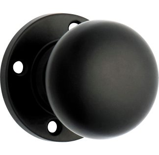 Tradco 0699 Mortice Knob Matt Black Retro Fit Knob for 54mm hole 59mm(P)