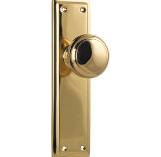 Door Knob Milton Latch Polished Brass