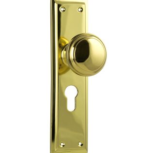 Door Knob Milton Euro Polished Brass