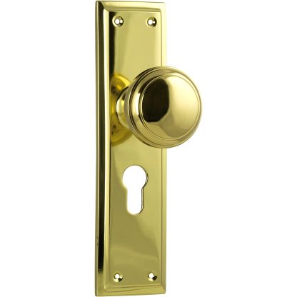 Door Knob Milton Euro Polished Brass