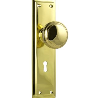 Door Knob Milton Lock Polished Brass
