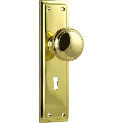 Door Knob Milton Lock Polished Brass