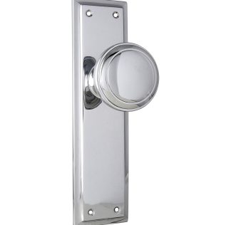 Door Knob Milton Latch Chrome Plated