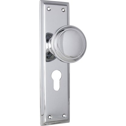 Door Knob Milton Euro Chrome Plated
