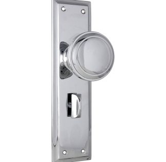 Door Knob Milton Privacy Chrome Plated