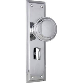 Door Knob Milton Privacy Chrome Plated