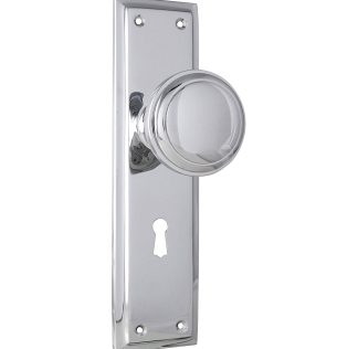 Door Knob Milton Lock Chrome Plated