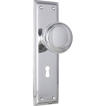 Door Knob Milton Lock Chrome Plated