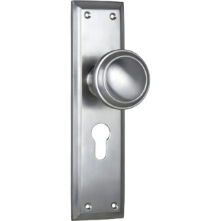 Door Knob Milton Euro Satin Chrome