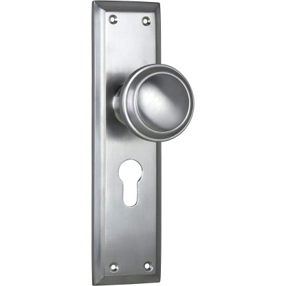 Door Knob Milton Euro Satin Chrome