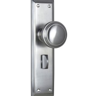 Door Knob Milton Privacy Satin Chrome
