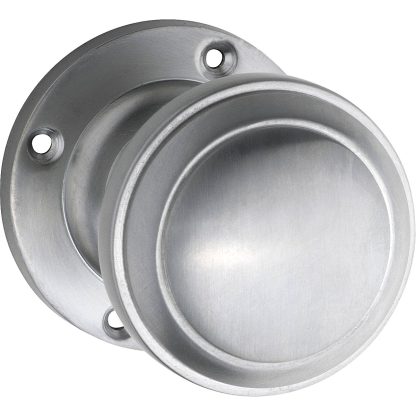 Door Knob Milton Round Rose Satin Chrome