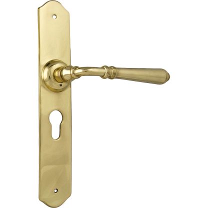 Tradco 0771E Reims Lever Euro Polished Brass 240x40mm 68mm(P)