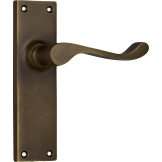 Tradco 0782 Door Lever Victorian Latch Antique Brass