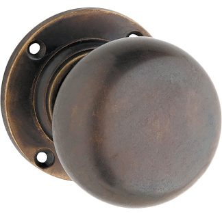 0784 - Victorian Mortice Knob - Antique Brass - 57mm