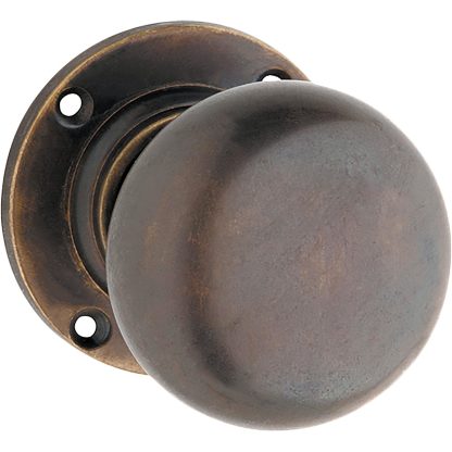 0784 - Victorian Mortice Knob - Antique Brass - 57mm