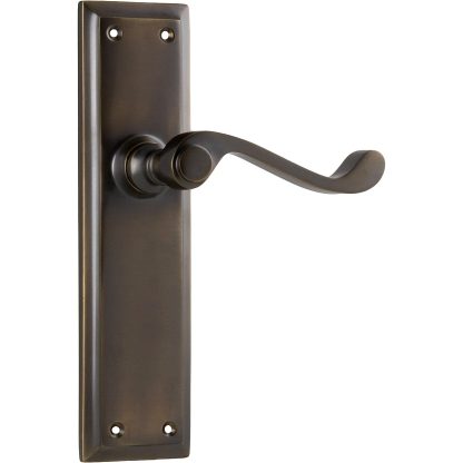 Door Lever Milton Latch Antique Brass