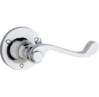 Door Lever Milton Round Rose Chrome Plated