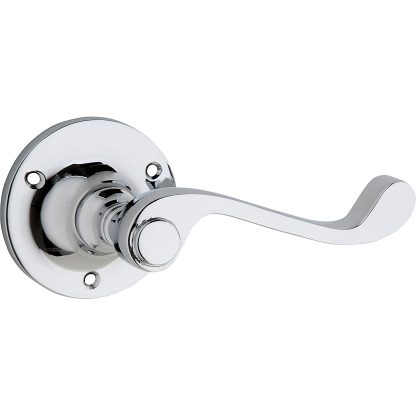 Door Lever Milton Round Rose Chrome Plated