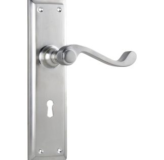 Door Lever Milton Lock Satin Chrome
