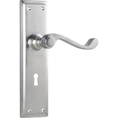Door Lever Milton Lock Satin Chrome