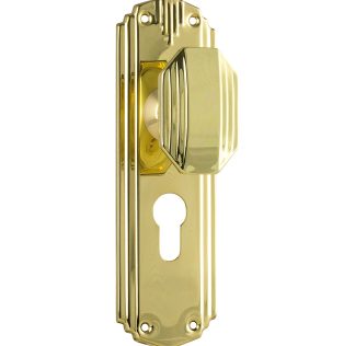 Tradco 0800E Napier Knob Euro Polished Brass 178x54mm