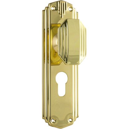 Tradco 0800E Napier Knob Euro Polished Brass 178x54mm