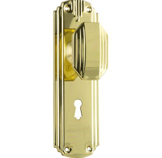 Tradco 0801 Napier Knob Lock Polished Brass 178x54mm