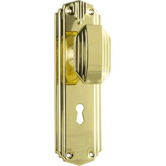 Tradco 0801 Napier Knob Lock Polished Brass 178x54mm