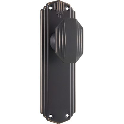 Tradco 0802 Napier Knob Passage Antique Copper 178x54mm