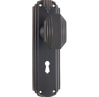 Tradco 0803 Napier Knob Lock Antique Copper 178x54mm