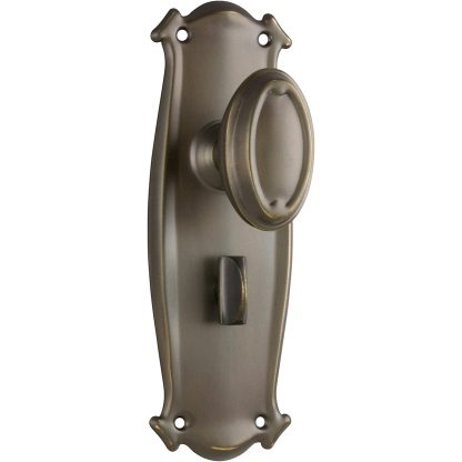 Tradco 0830P Bungalow Knob Privacy Antique Brass 197x68mm