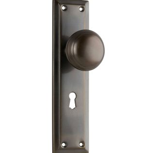 Tradco 0842 Richmond Knob Lock Antique Brass 200x50mm