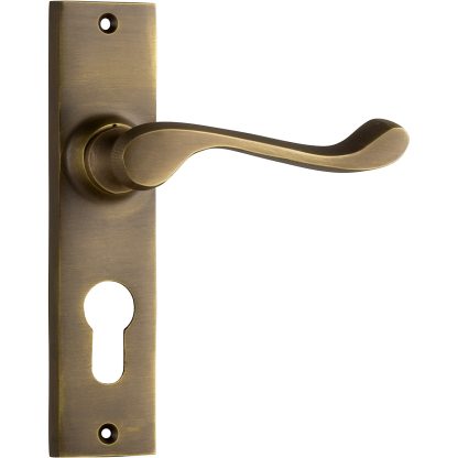 Tradco 0845E Fremantle Lever Euro Antique Brass 150x35mm 50mm(P)