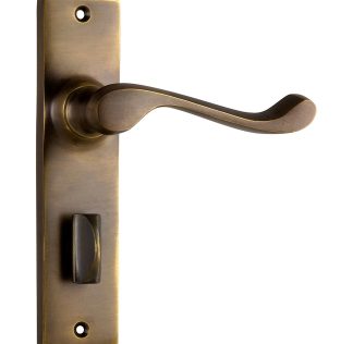 Tradco 0845P Fremantle Lever Privacy Antique Brass 150x35mm 50mm(P)